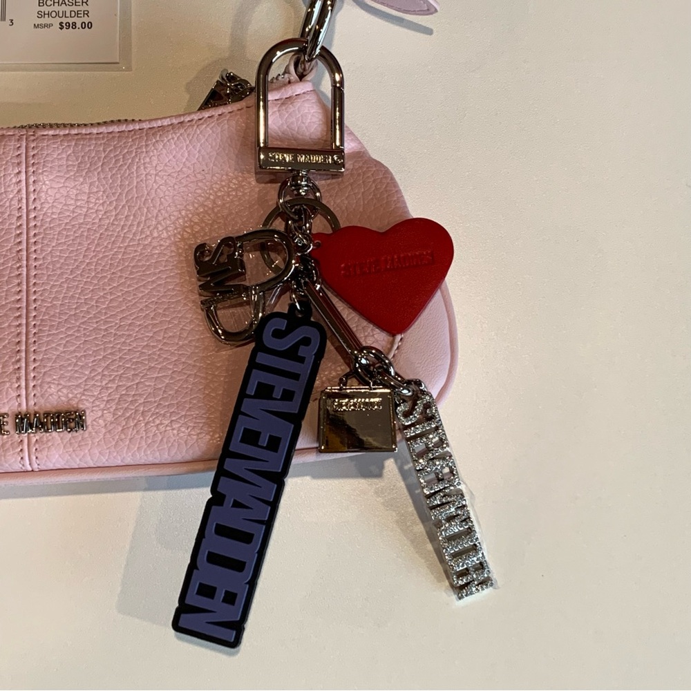 Steve Madden Light Pink Shoulder Bag with Charms - Picture 7 of 7